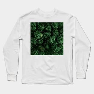 Fresh Delicious Blackberries in Green Long Sleeve T-Shirt